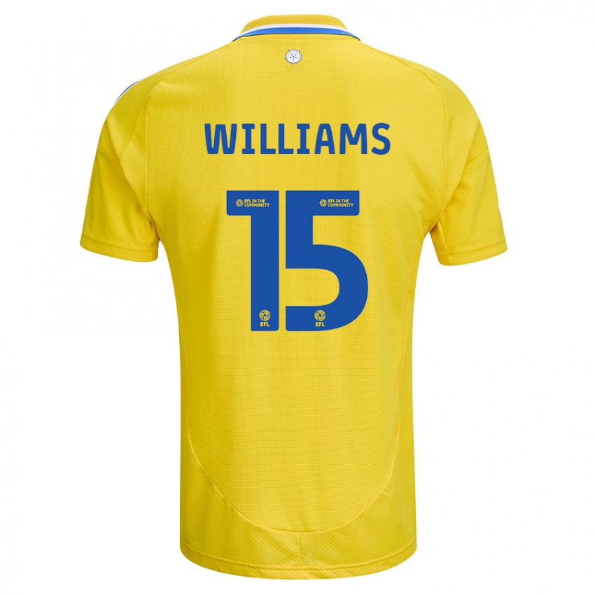 Niño Camiseta Paige Williams #15 Amarillo Azul 2ª Equipación 2024/25 La Camisa Perú