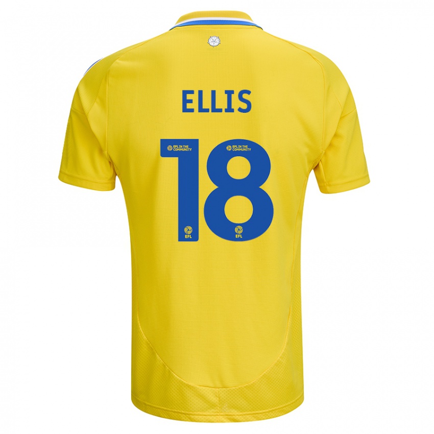 Niño Camiseta Macy Ellis #18 Amarillo Azul 2ª Equipación 2024/25 La Camisa Perú