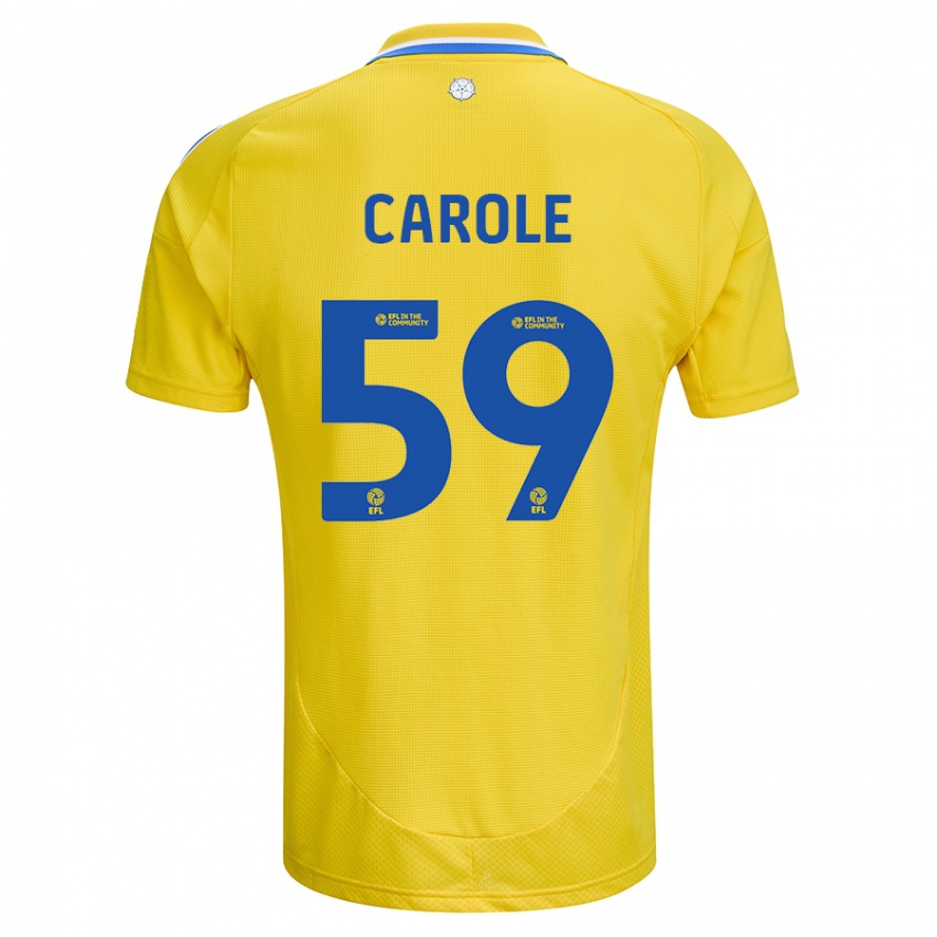 Niño Camiseta Keenan Carole #59 Amarillo Azul 2ª Equipación 2024/25 La Camisa Perú