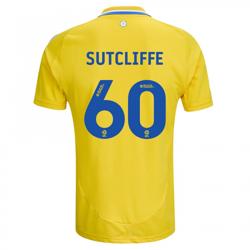 Niño Camiseta Harvey Sutcliffe #60 Amarillo Azul 2ª Equipación 2024/25 La Camisa Perú