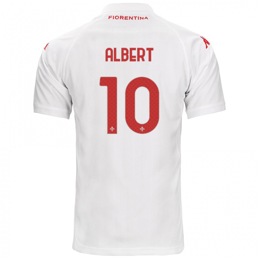 Niño Camiseta Albert Gudmundsson #10 Blanco 2ª Equipación 2024/25 La Camisa Perú