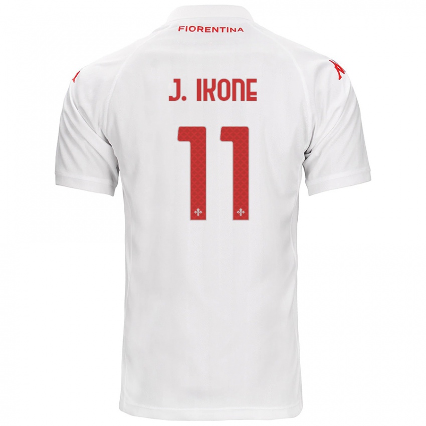 Niño Camiseta Jonathan Ikoné #11 Blanco 2ª Equipación 2024/25 La Camisa Perú