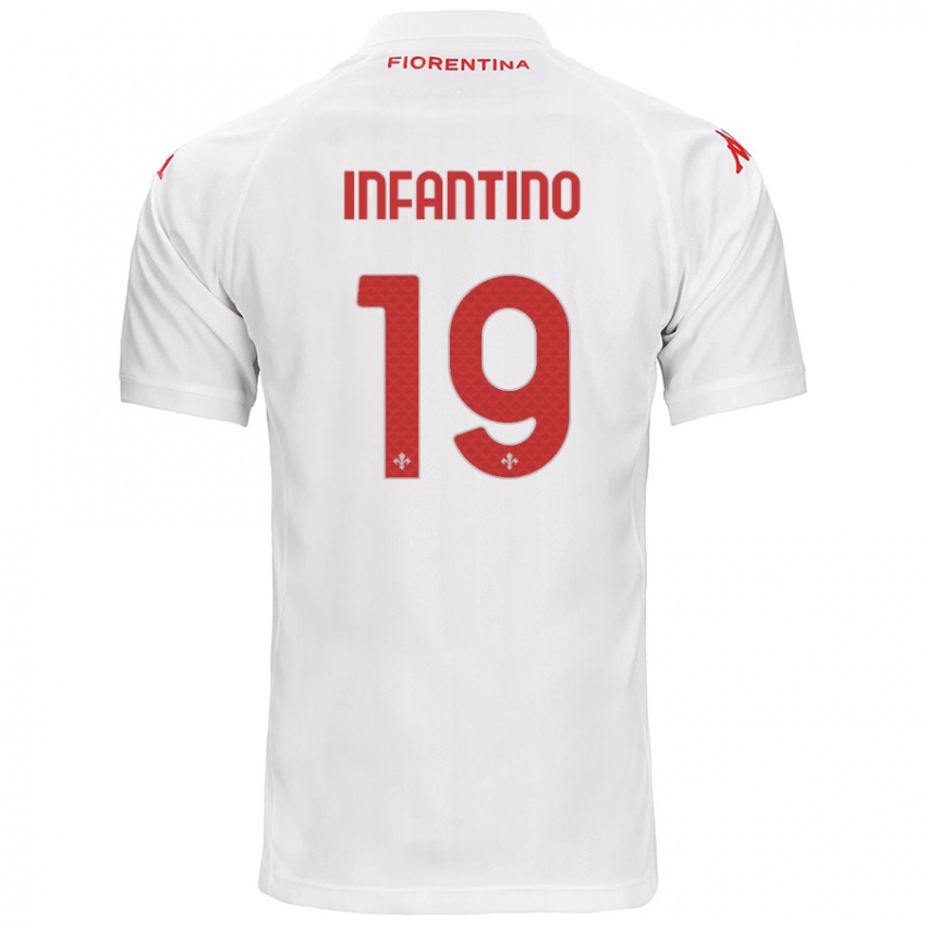 Niño Camiseta Gino Infantino #19 Blanco 2ª Equipación 2024/25 La Camisa Perú