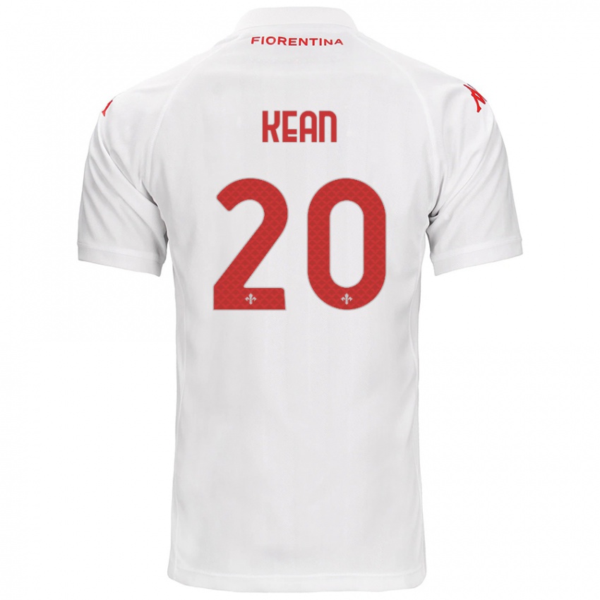 Niño Camiseta Moise Kean #20 Blanco 2ª Equipación 2024/25 La Camisa Perú