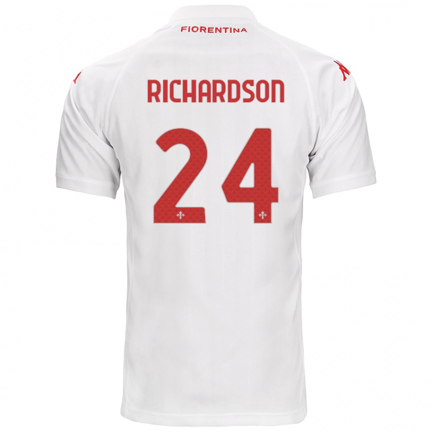 Niño Camiseta Amir Richardson #24 Blanco 2ª Equipación 2024/25 La Camisa Perú