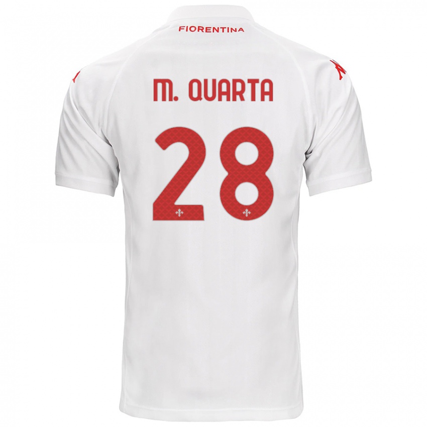 Niño Camiseta Lucas Martínez Quarta #28 Blanco 2ª Equipación 2024/25 La Camisa Perú