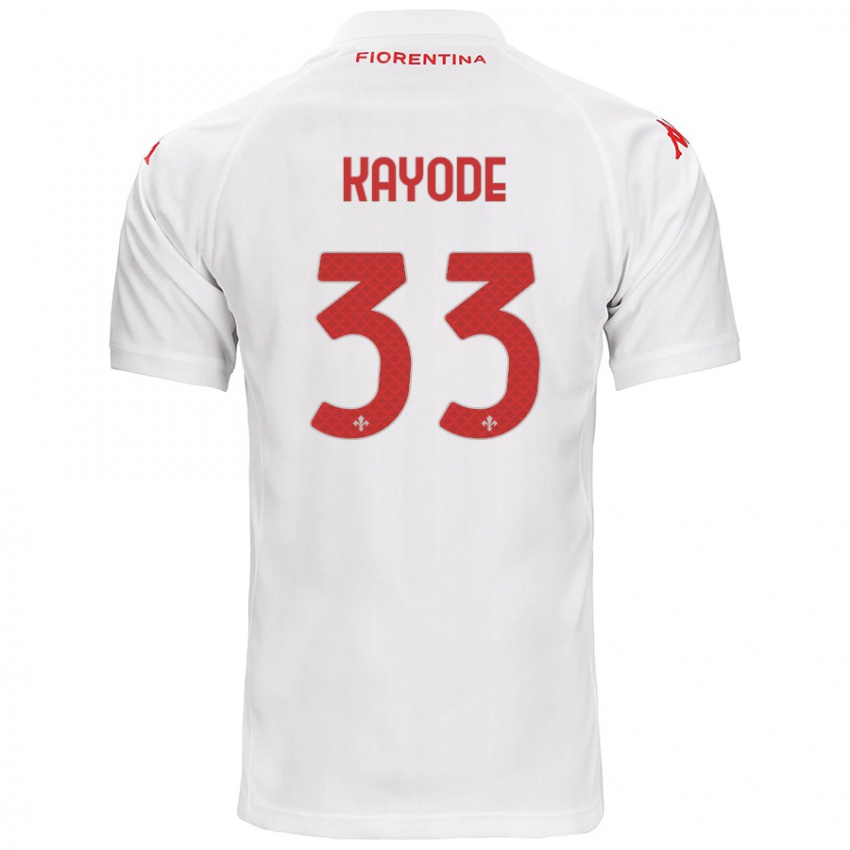 Niño Camiseta Michael Kayode #33 Blanco 2ª Equipación 2024/25 La Camisa Perú