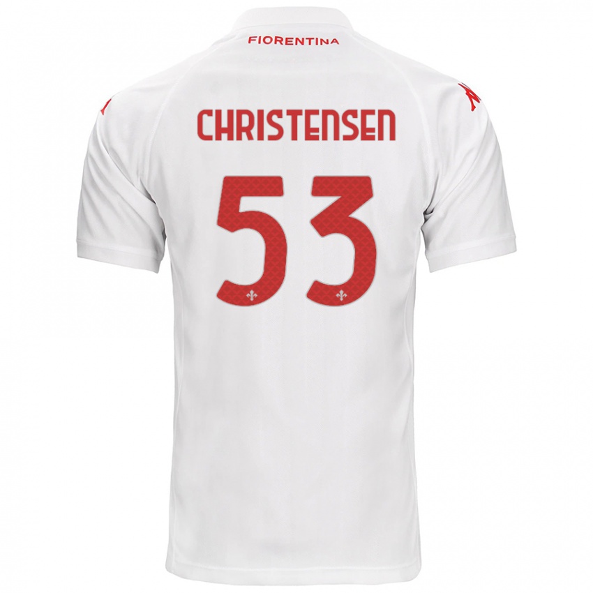 Niño Camiseta Oliver Christensen #53 Blanco 2ª Equipación 2024/25 La Camisa Perú