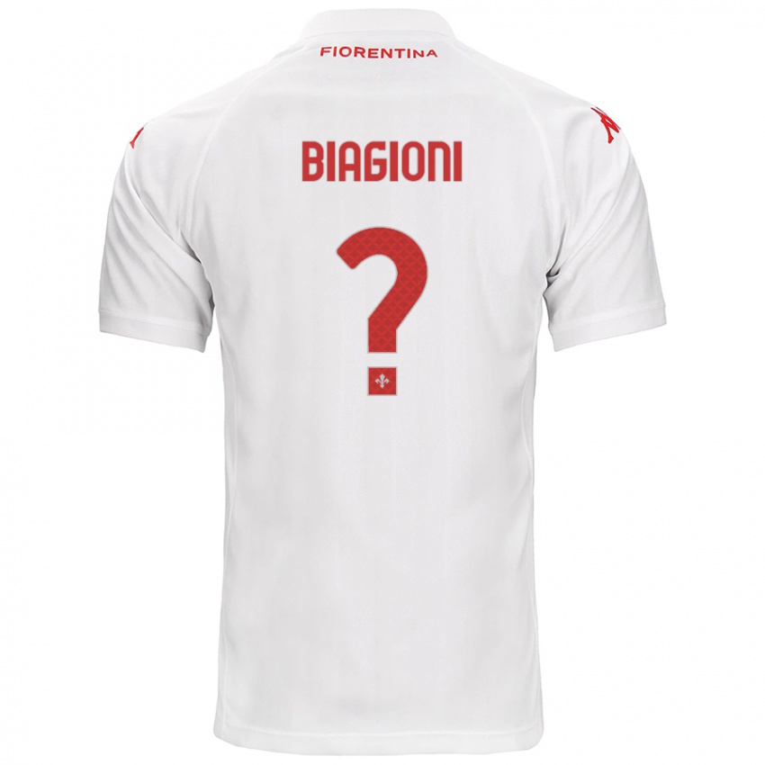 Niño Camiseta Lorenzo Biagioni #0 Blanco 2ª Equipación 2024/25 La Camisa Perú