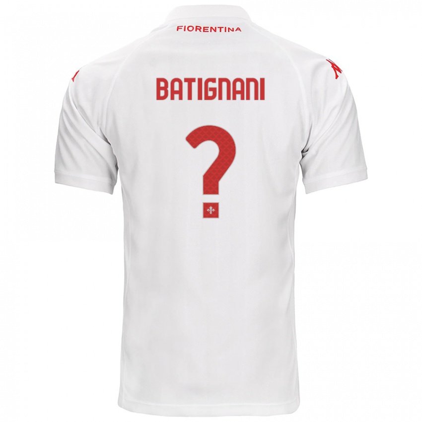 Niño Camiseta Francesco Batignani #0 Blanco 2ª Equipación 2024/25 La Camisa Perú