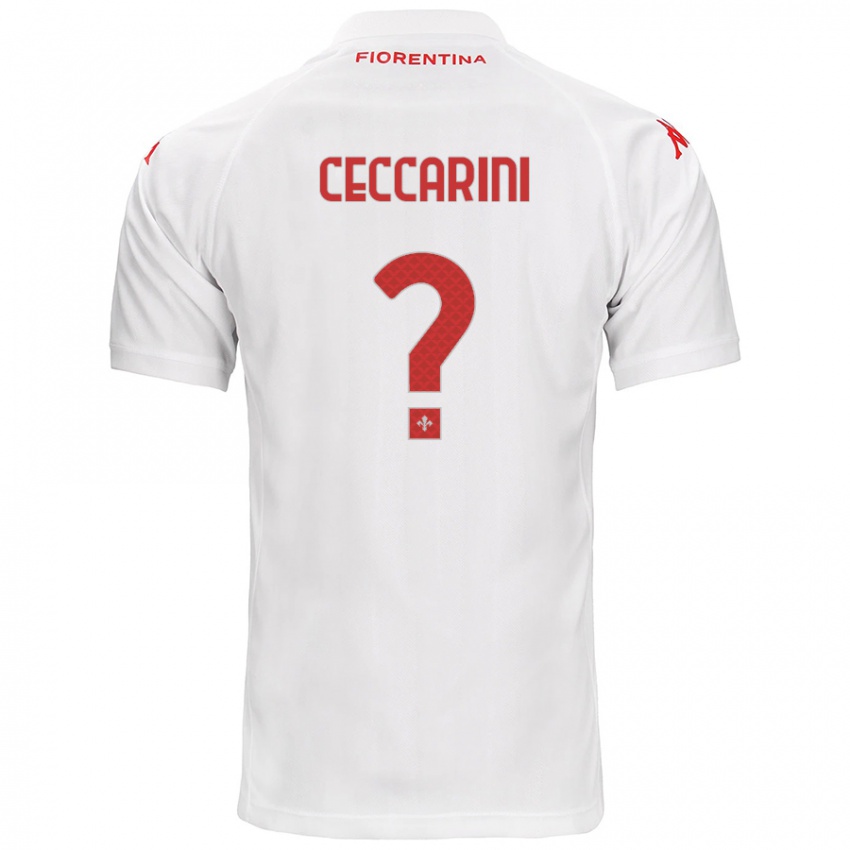 Niño Camiseta Mattia Ceccarini #0 Blanco 2ª Equipación 2024/25 La Camisa Perú