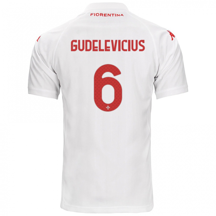 Niño Camiseta Ernestas Gudelevicius #6 Blanco 2ª Equipación 2024/25 La Camisa Perú