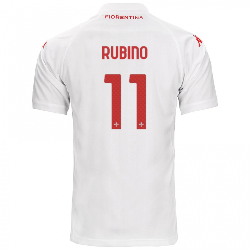 Niño Camiseta Tommaso Rubino #11 Blanco 2ª Equipación 2024/25 La Camisa Perú