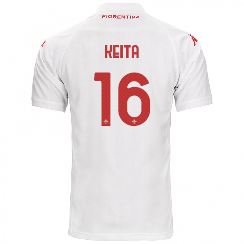 Niño Camiseta Bala Keita #16 Blanco 2ª Equipación 2024/25 La Camisa Perú