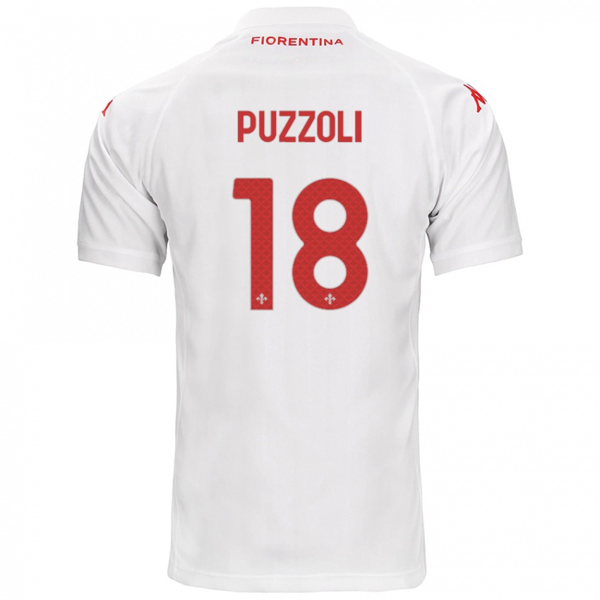 Niño Camiseta Giorgio Puzzoli #18 Blanco 2ª Equipación 2024/25 La Camisa Perú