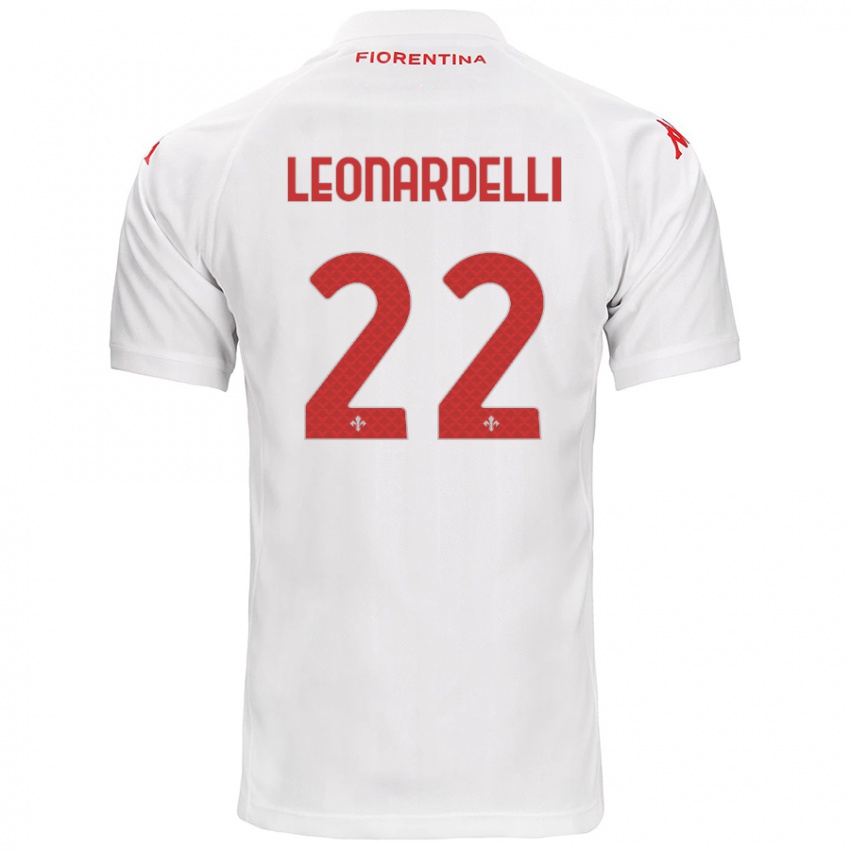 Niño Camiseta Pietro Leonardelli #22 Blanco 2ª Equipación 2024/25 La Camisa Perú