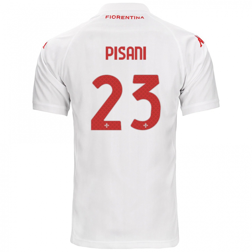 Niño Camiseta Diego Pisani #23 Blanco 2ª Equipación 2024/25 La Camisa Perú