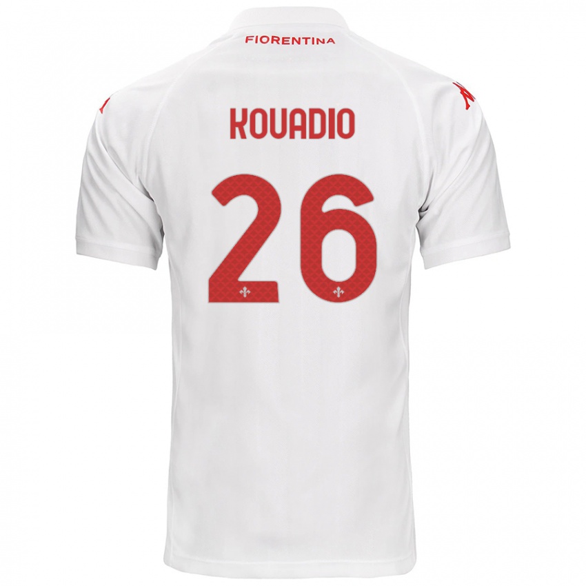 Niño Camiseta Eddy Kouadio #26 Blanco 2ª Equipación 2024/25 La Camisa Perú