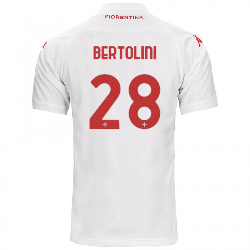 Niño Camiseta Gabriele Bertolini #28 Blanco 2ª Equipación 2024/25 La Camisa Perú