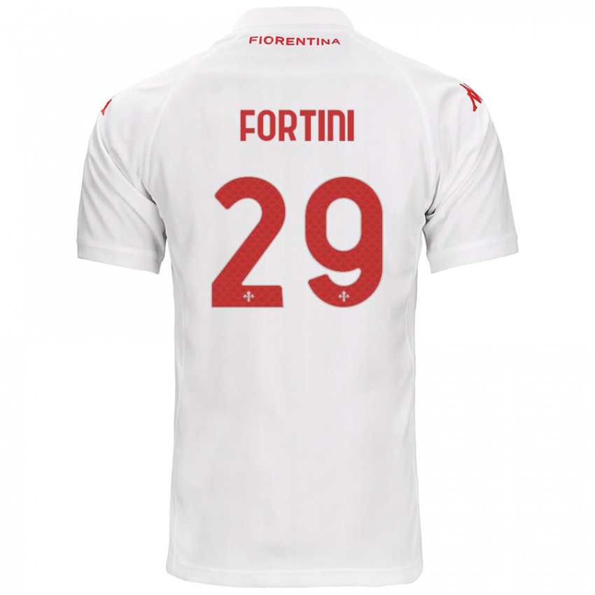 Niño Camiseta Niccolò Fortini #29 Blanco 2ª Equipación 2024/25 La Camisa Perú