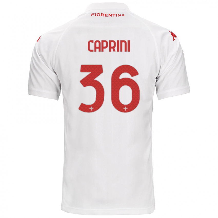 Niño Camiseta Maat Daniel Caprini #36 Blanco 2ª Equipación 2024/25 La Camisa Perú