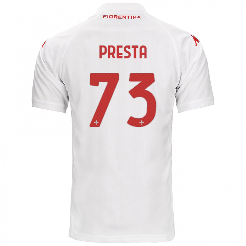 Niño Camiseta Francesco Presta #73 Blanco 2ª Equipación 2024/25 La Camisa Perú