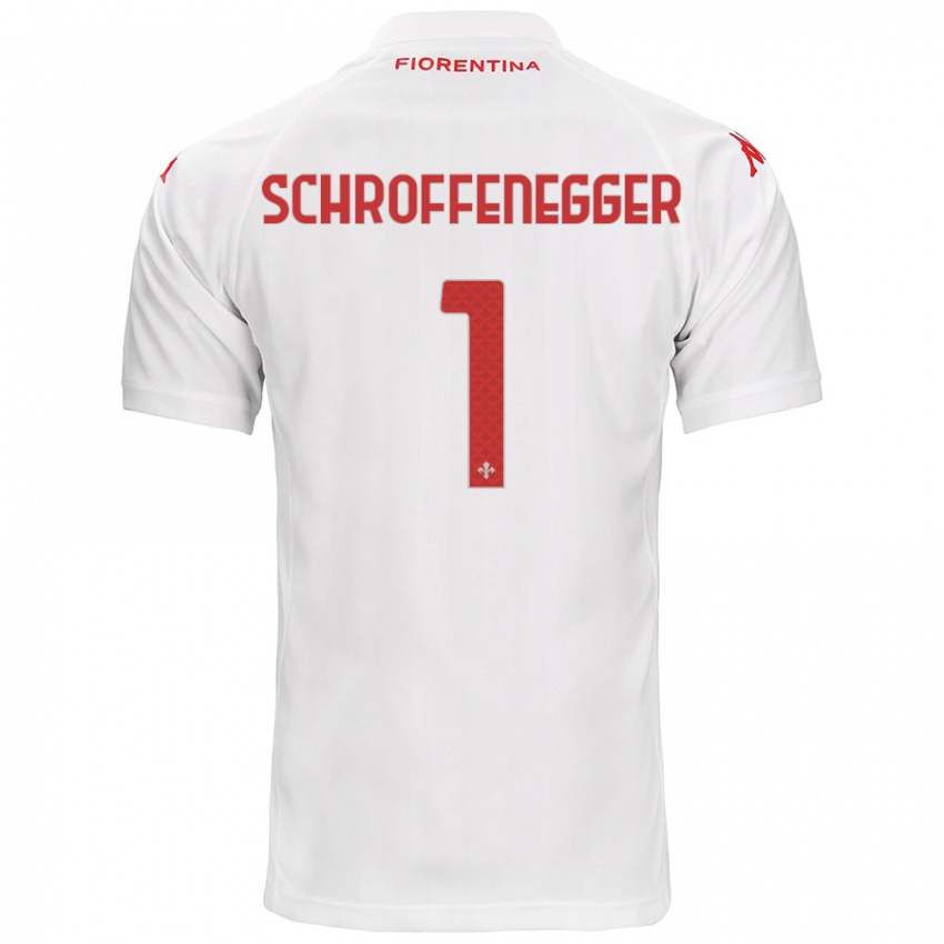 Niño Camiseta Katja Schroffenegger #1 Blanco 2ª Equipación 2024/25 La Camisa Perú