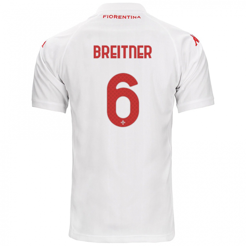 Niño Camiseta Stephanie Breitner #6 Blanco 2ª Equipación 2024/25 La Camisa Perú