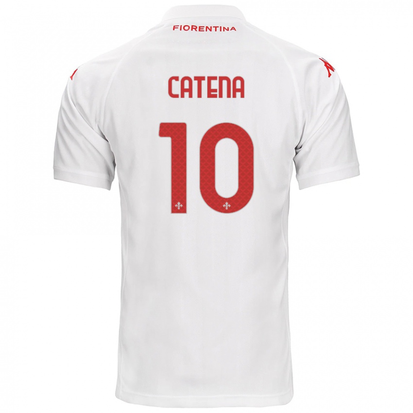 Niño Camiseta Michaela Catena #10 Blanco 2ª Equipación 2024/25 La Camisa Perú