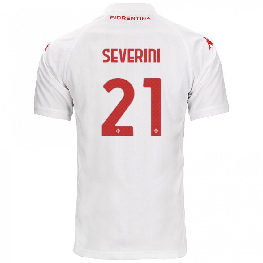 Niño Camiseta Emma Severini #21 Blanco 2ª Equipación 2024/25 La Camisa Perú