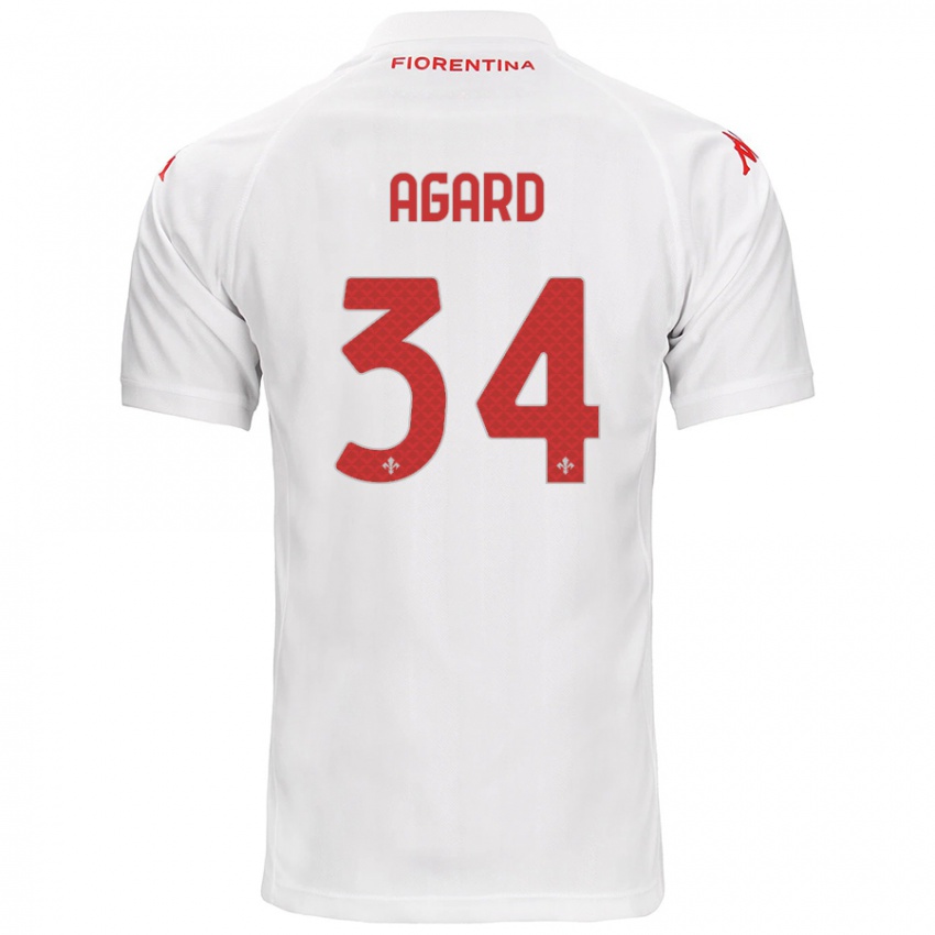 Niño Camiseta Laura Agard #34 Blanco 2ª Equipación 2024/25 La Camisa Perú