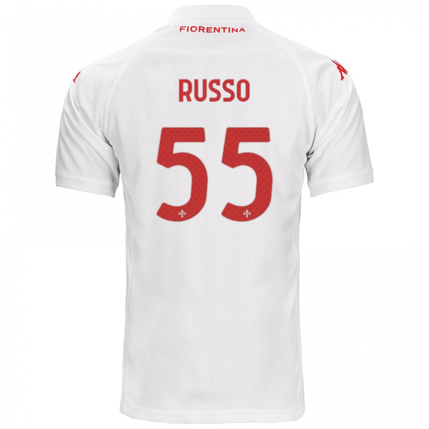 Niño Camiseta Federica Russo #55 Blanco 2ª Equipación 2024/25 La Camisa Perú