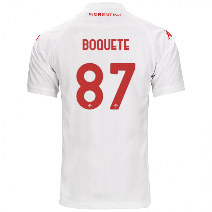 Niño Camiseta Veronica Boquete #87 Blanco 2ª Equipación 2024/25 La Camisa Perú