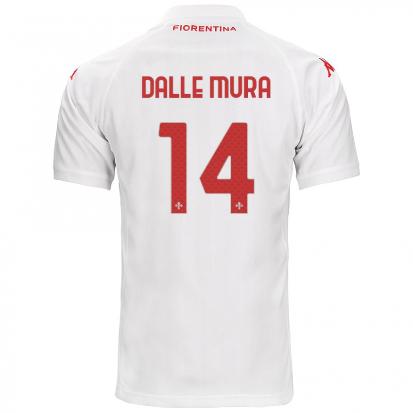 Niño Camiseta Christian Dalle Mura #14 Blanco 2ª Equipación 2024/25 La Camisa Perú