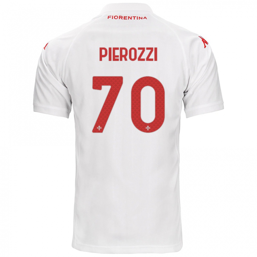 Niño Camiseta Niccolò Pierozzi #70 Blanco 2ª Equipación 2024/25 La Camisa Perú