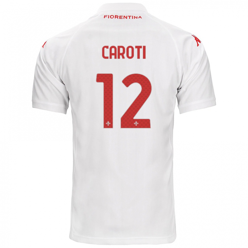 Niño Camiseta Filippo Caroti #12 Blanco 2ª Equipación 2024/25 La Camisa Perú