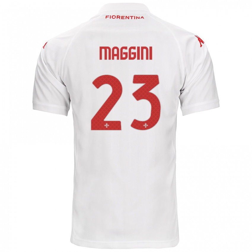 Niño Camiseta Filippo Maggini #23 Blanco 2ª Equipación 2024/25 La Camisa Perú