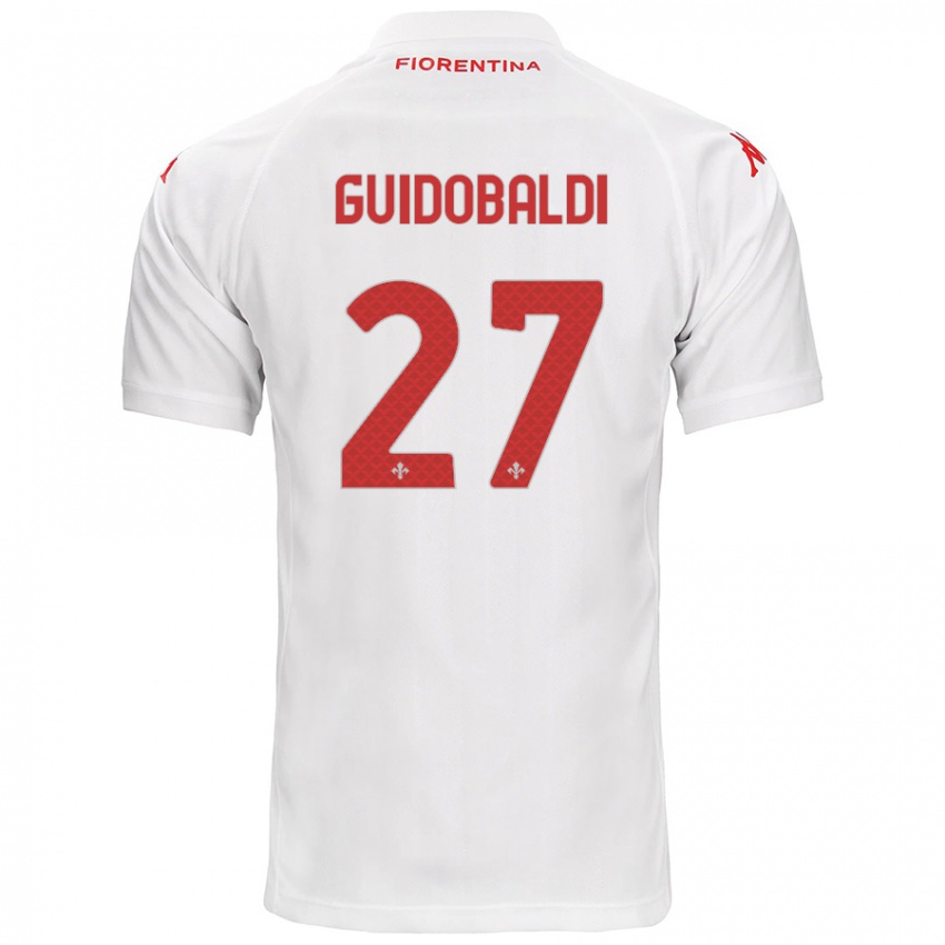 Niño Camiseta Filippo Guidobaldi #27 Blanco 2ª Equipación 2024/25 La Camisa Perú