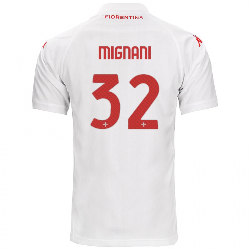 Niño Camiseta Carlo Mignani #32 Blanco 2ª Equipación 2024/25 La Camisa Perú