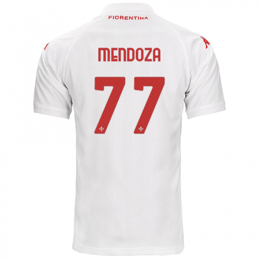 Niño Camiseta William Mendoza #77 Blanco 2ª Equipación 2024/25 La Camisa Perú