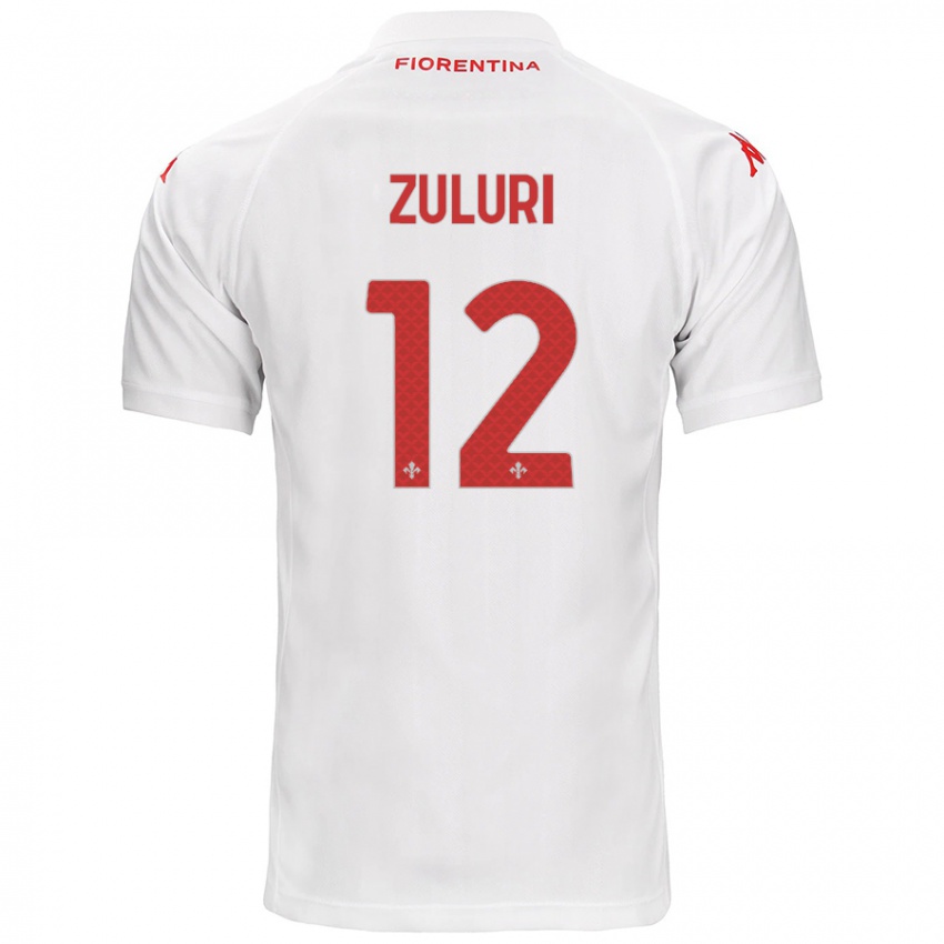 Niño Camiseta Athena Zuluri #12 Blanco 2ª Equipación 2024/25 La Camisa Perú