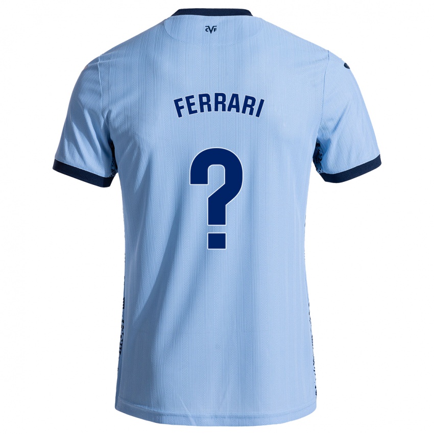 Niño Camiseta Andrés Ferrari #0 Azul Cielo 2ª Equipación 2024/25 La Camisa Perú