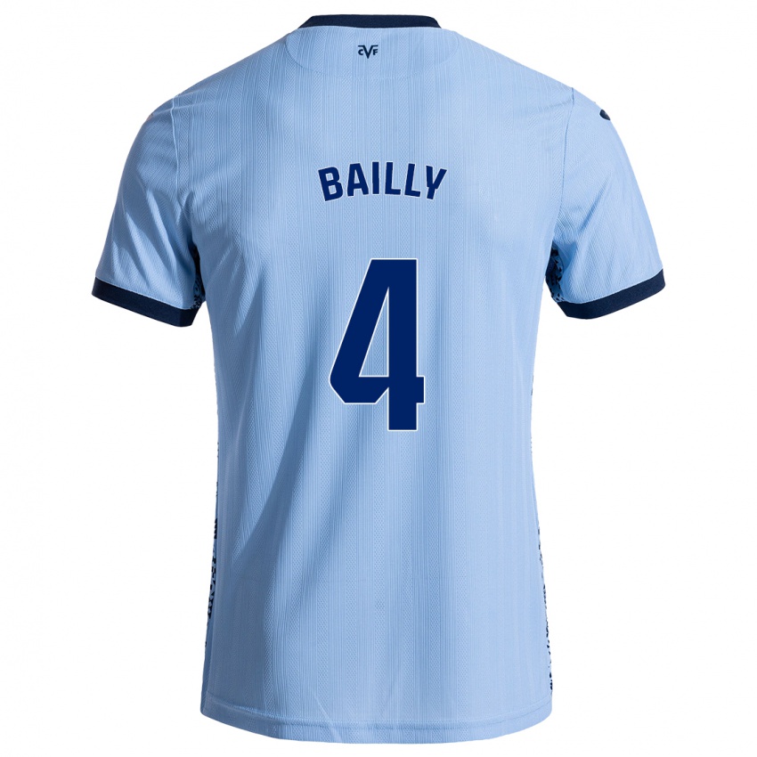 Niño Camiseta Eric Bailly #4 Azul Cielo 2ª Equipación 2024/25 La Camisa Perú