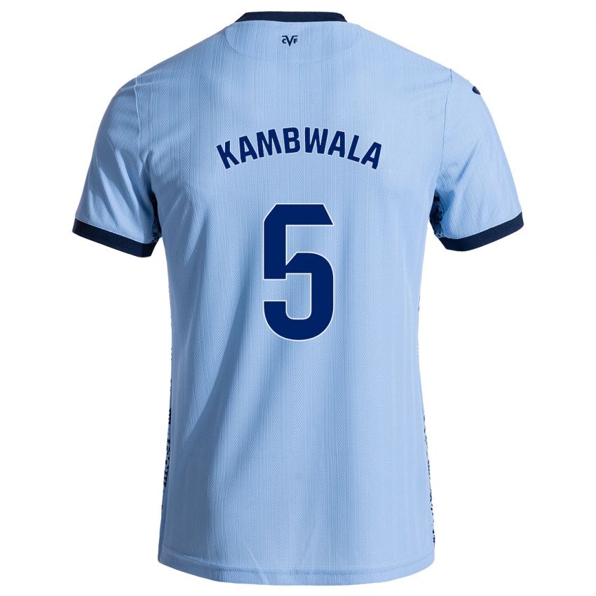 Niño Camiseta Willy Kambwala #5 Azul Cielo 2ª Equipación 2024/25 La Camisa Perú