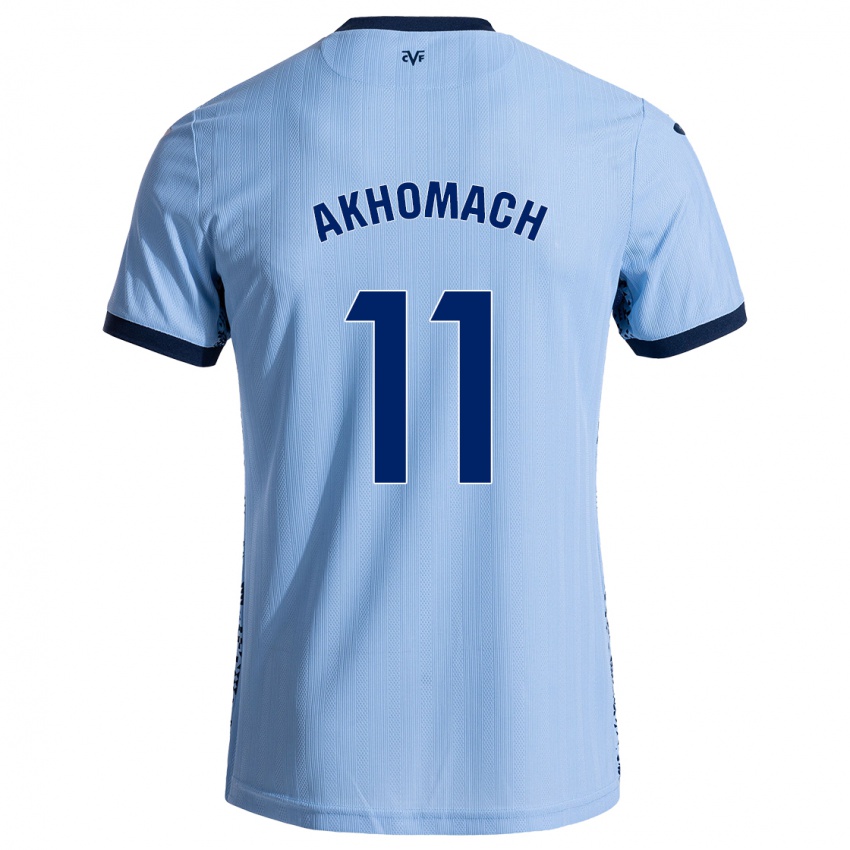 Niño Camiseta Ilias Akhomach #11 Azul Cielo 2ª Equipación 2024/25 La Camisa Perú