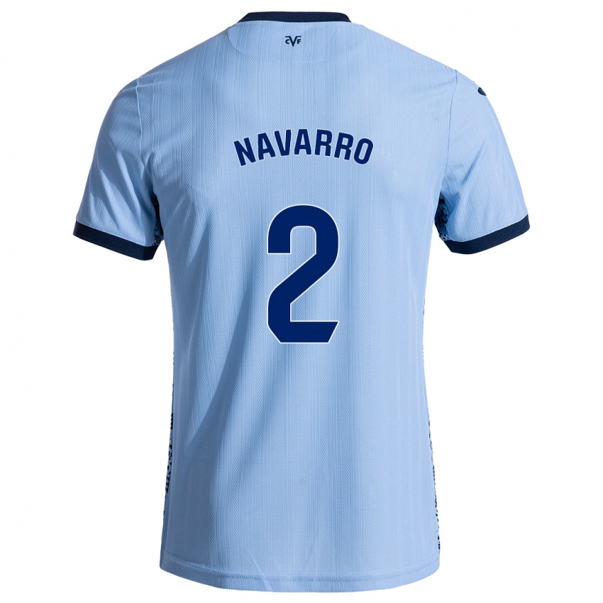 Niño Camiseta Pau Navarro #2 Azul Cielo 2ª Equipación 2024/25 La Camisa Perú