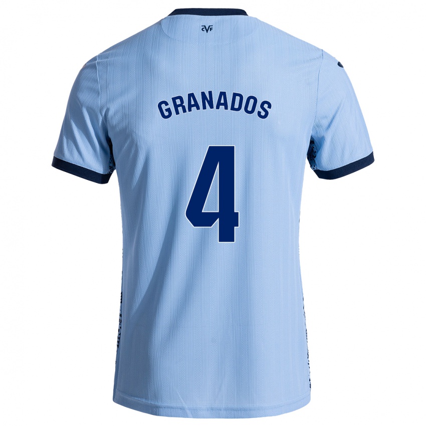 Niño Camiseta Carlos Granados #4 Azul Cielo 2ª Equipación 2024/25 La Camisa Perú