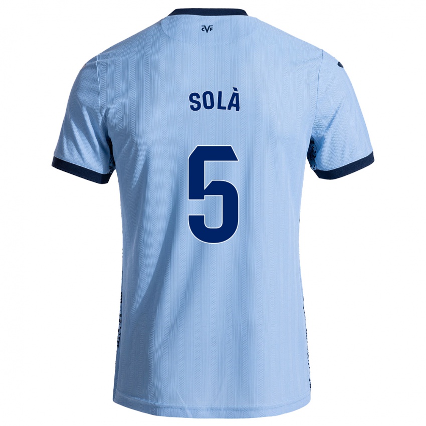 Niño Camiseta Arnau Solà #5 Azul Cielo 2ª Equipación 2024/25 La Camisa Perú