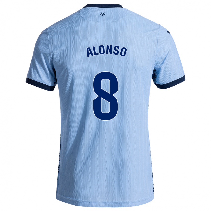 Niño Camiseta Rodri Alonso #8 Azul Cielo 2ª Equipación 2024/25 La Camisa Perú