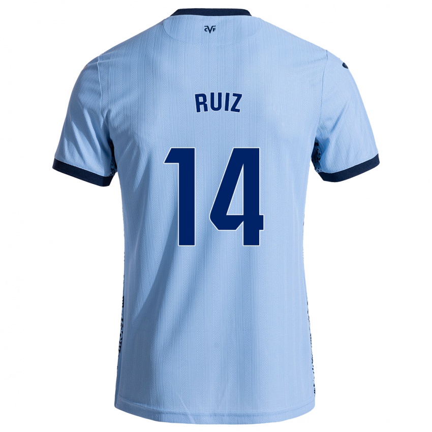 Niño Camiseta Adri Ruiz #14 Azul Cielo 2ª Equipación 2024/25 La Camisa Perú